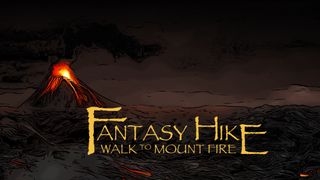 "Fantasy Hike: Walk to Mount Fire" promotional image on the Forge7 website for the walking app.