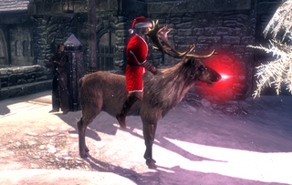 Without cheats, I never would have been able to play Santa Claus to Skyrim's NPCs.
