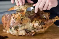 Roast turkey with lemon, parsley and garlic recipe