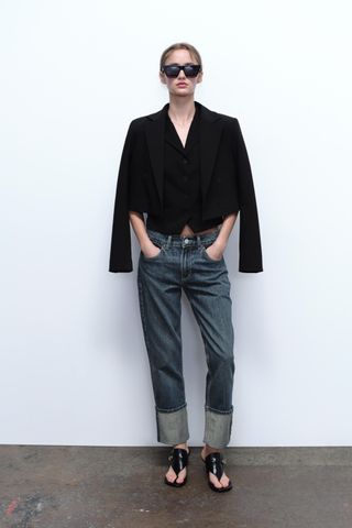 Zara, Slim-Leg Mid-Rise Jeans