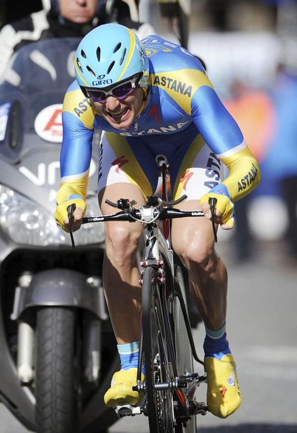 Andriy Grivko (Astana) didn't have enough gas to hold off Millar.