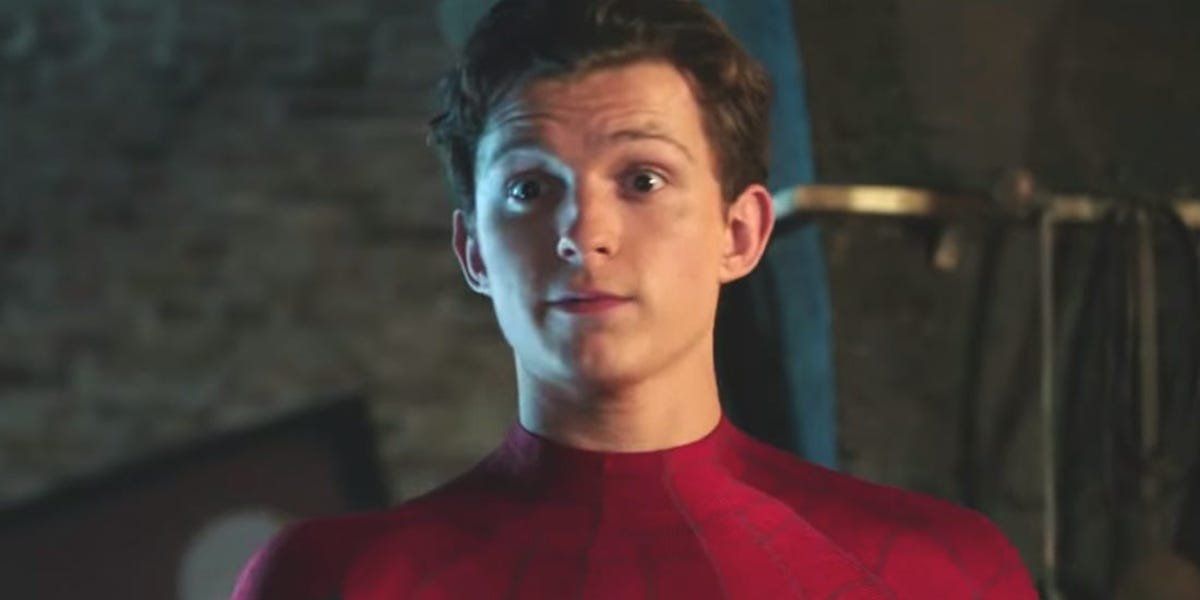 Tom Holland as Spider-Man in Far From Home