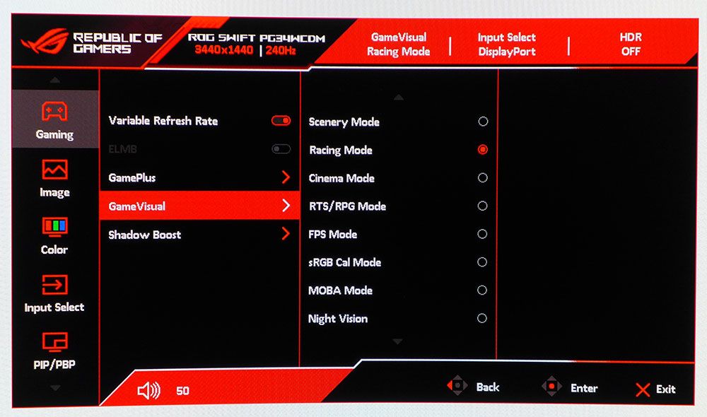Asus ROG Swift PG34WCDM
