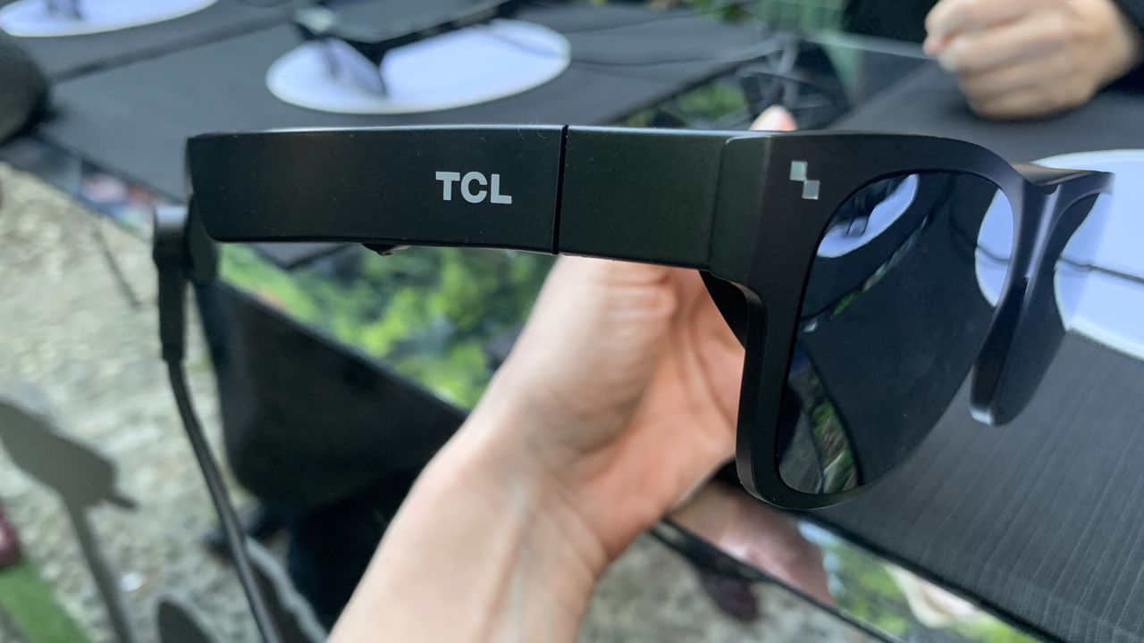 TCL NXTWEAR G glasses in profile at Milan Design Week
