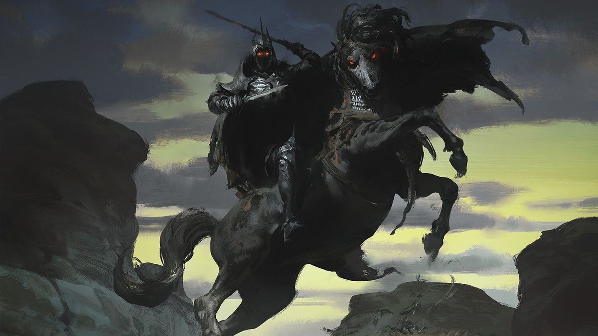 A Nazgul on horseback. 