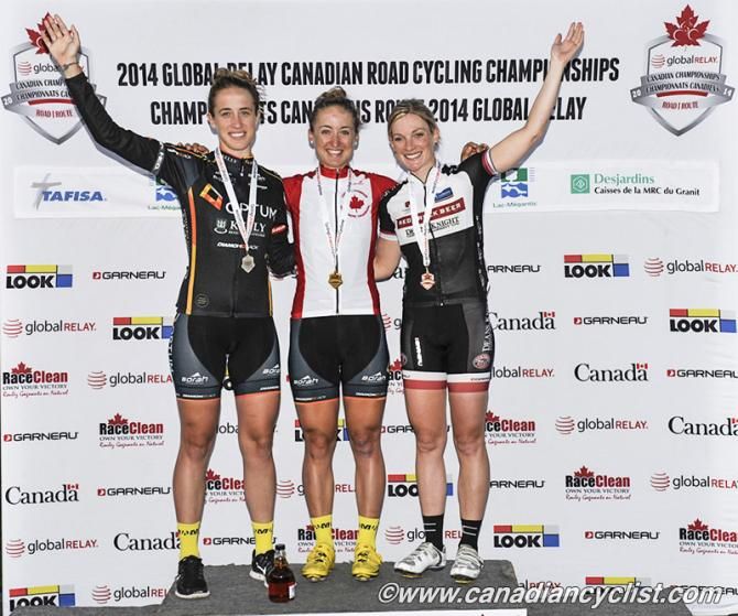 Podium: Denise Ramsden, Leah Kirchmann, Leah Guloien