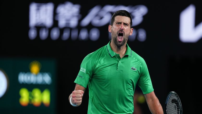 Novak Djokovic at the 2026 Australian Open at Melbourne Park