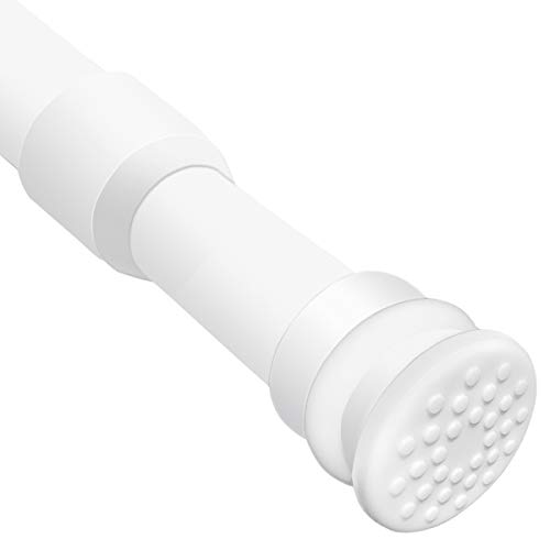 Qilerr Strong Short Tension Rods 40 to 70 Cm Heavy Duty Spring Tension Pole, Adjustable Extension Spring Rod Closet Rod Cupboard Bars Tensions Rod for Small Windows, Kitchen,cupboard, White