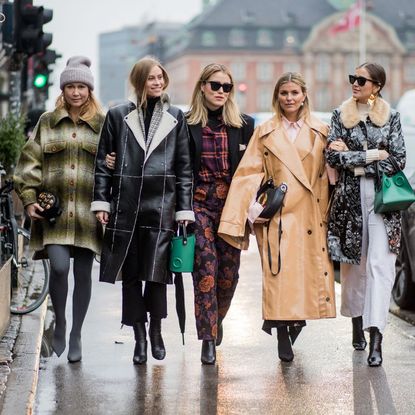 Women walking at fashion week