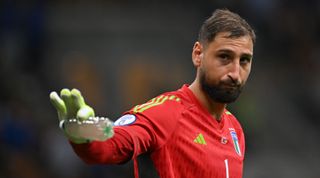 Gianluigi Donnarumma of Italy during the UEFA EURO 2024 European qualifier match between Italy and Ukraine at Stadio San Siro on September 12, 2023 in Milan, Italy.