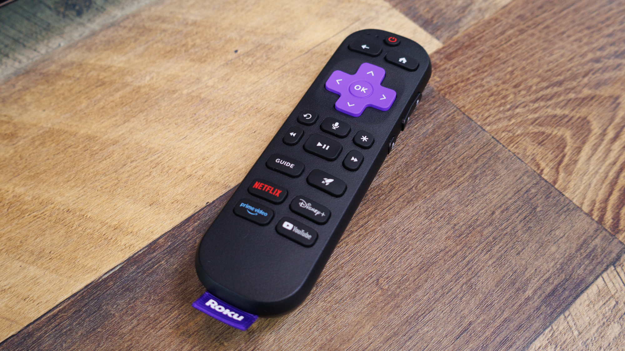 The remote for a Roku Pro Series OLED TV