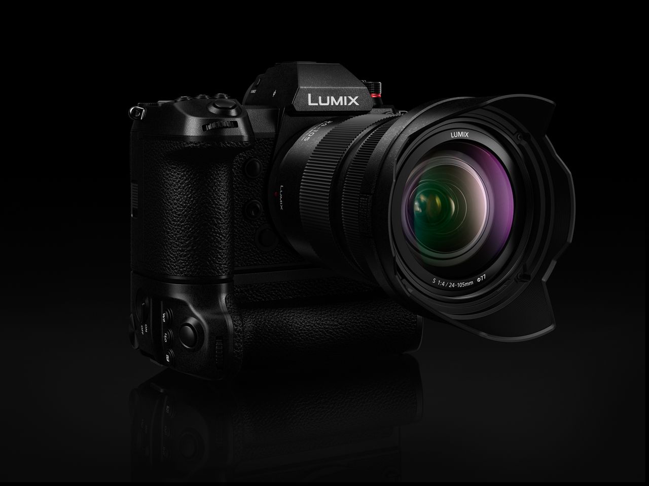 The camera can be used with the DMW-BGS1 battery grip, both for additional battery life and more comfortable shooting in a portrait orientation. Image Credit: Panasonic