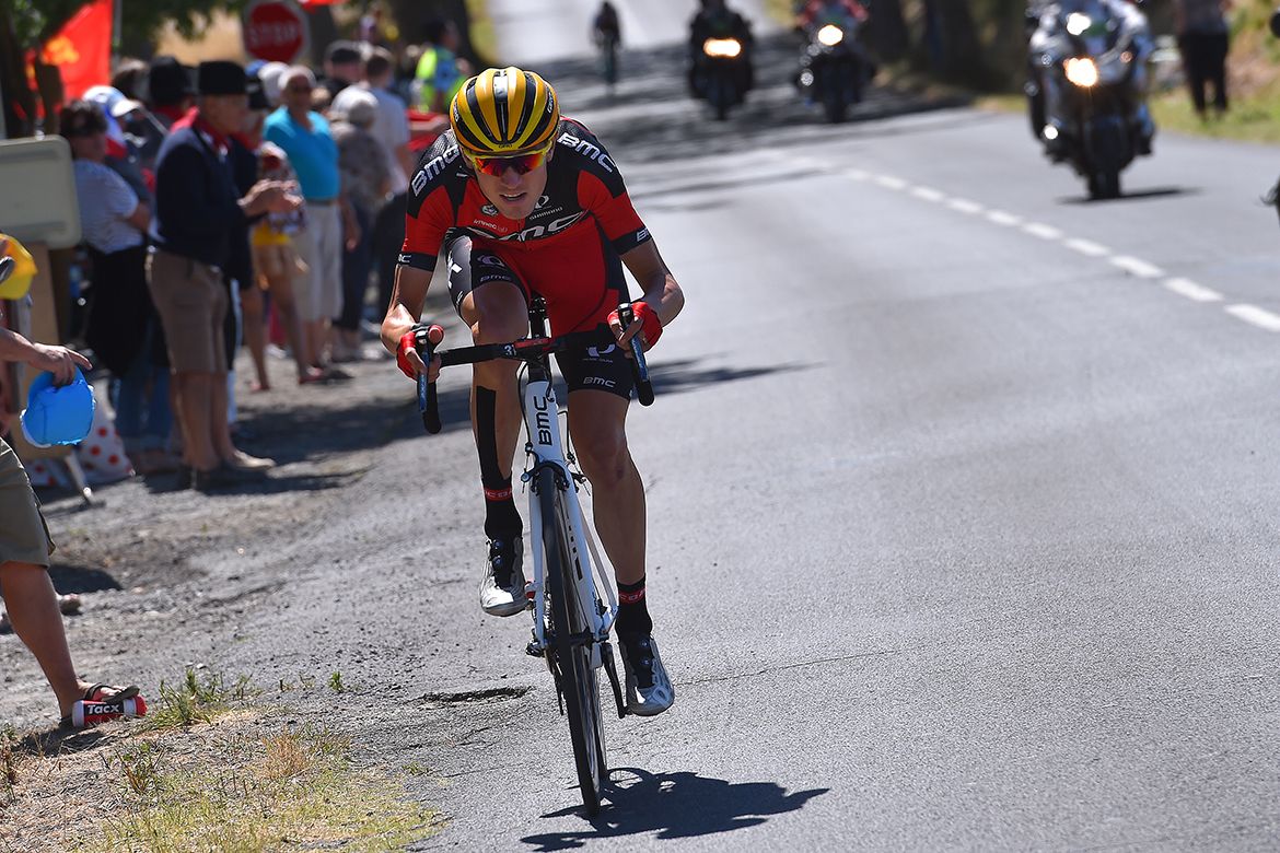 Tejay van Garderen (BMC) chasing back after an incident