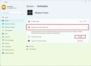 Windows 11 upgrade with product key option