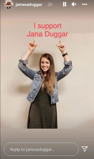 Jana Duggar brother shares photo on Instagram Stories in support.