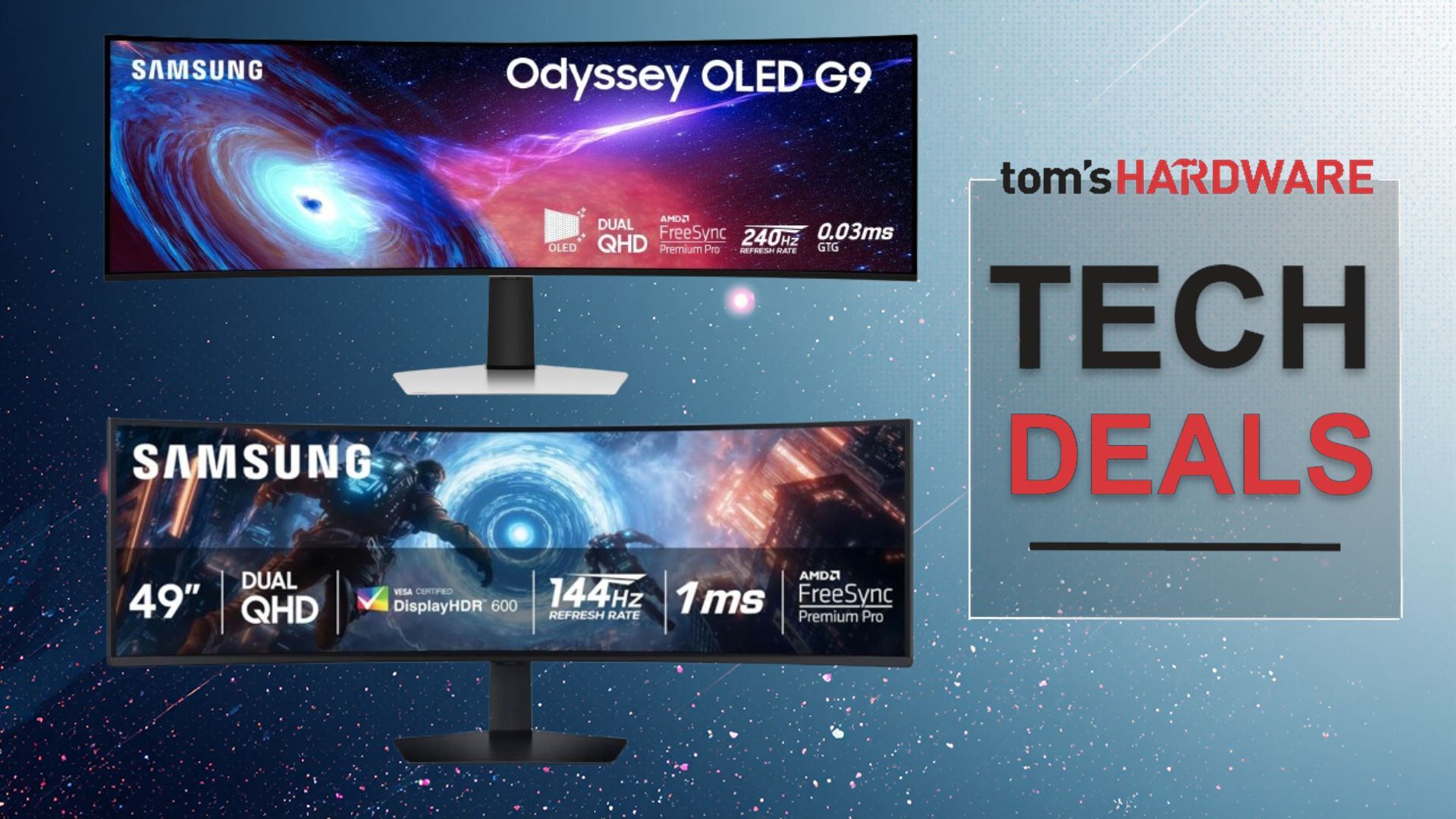 Save $700 on Samsung's award-winning ultrawide Odyssey G9 gaming monitor — a QD-OLED panel and dual QHD resolution gives you two monitors in one