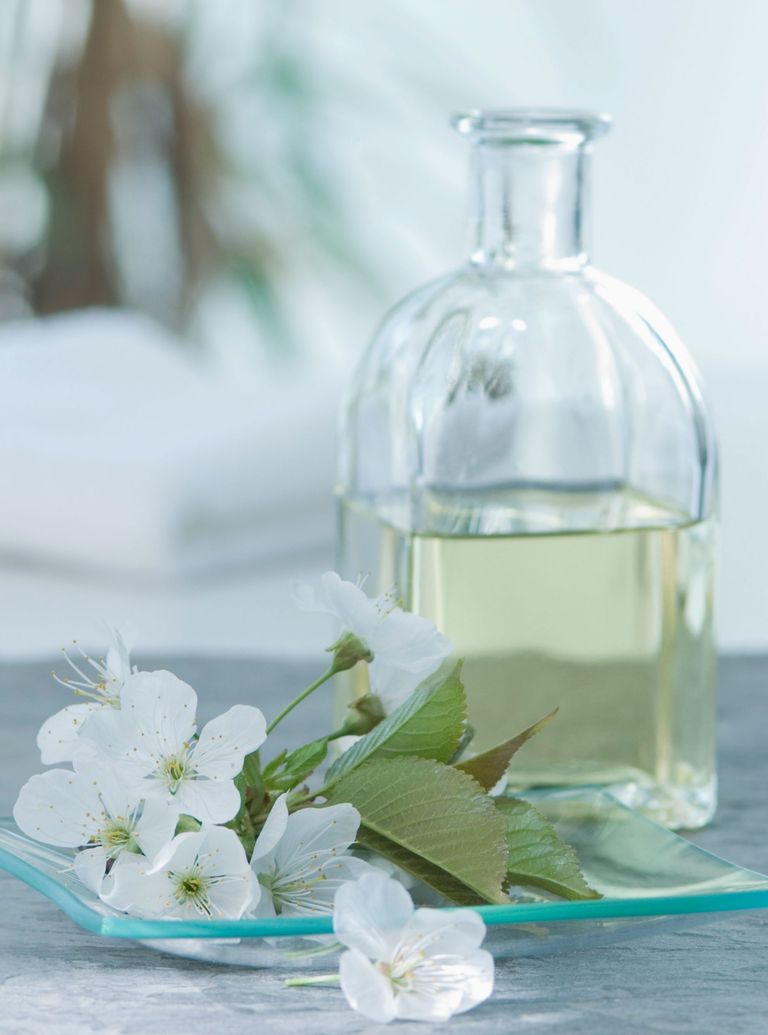 Photo: Body oil and flowers