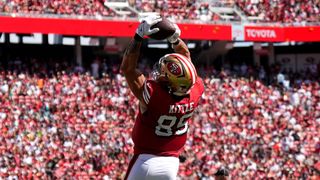 San Francisco 49ers' George Kittle making a catch