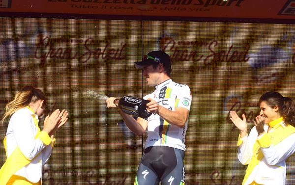 Mark Cavendish (HTC-Highroad) on the podium