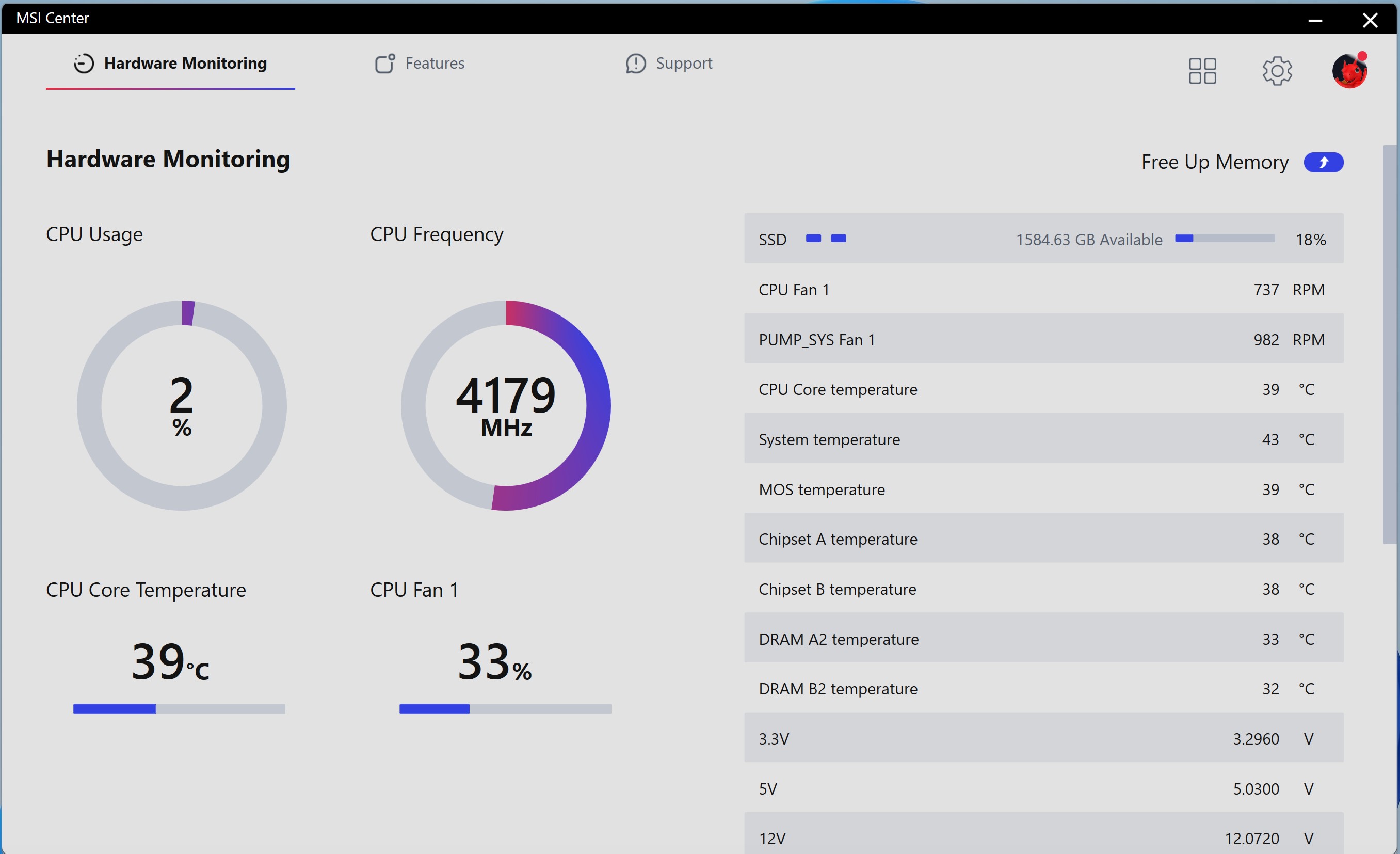 MSI X870I Edge Ti Evo Wifi - MSI Center