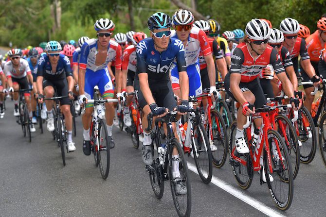 Dylan Van Baarle (Team Sky) on stage 3 of the 2019 Tour Down Under