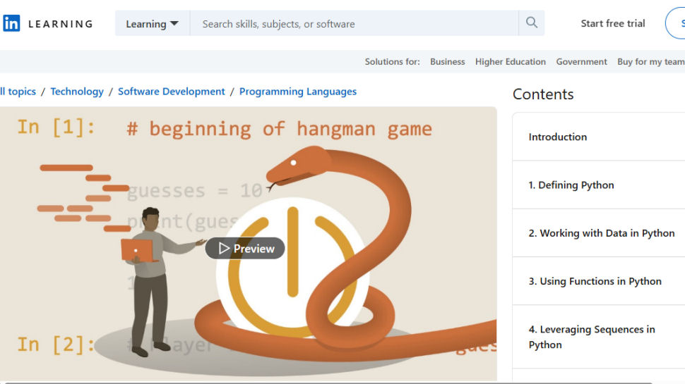 LinkedIn Learning website screenshot (May 2025)