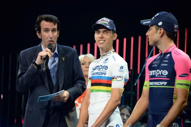 World Champion Rui Costa on stage