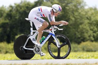 Bradley Wiggins (Sky) had a strong ride in the timetrial