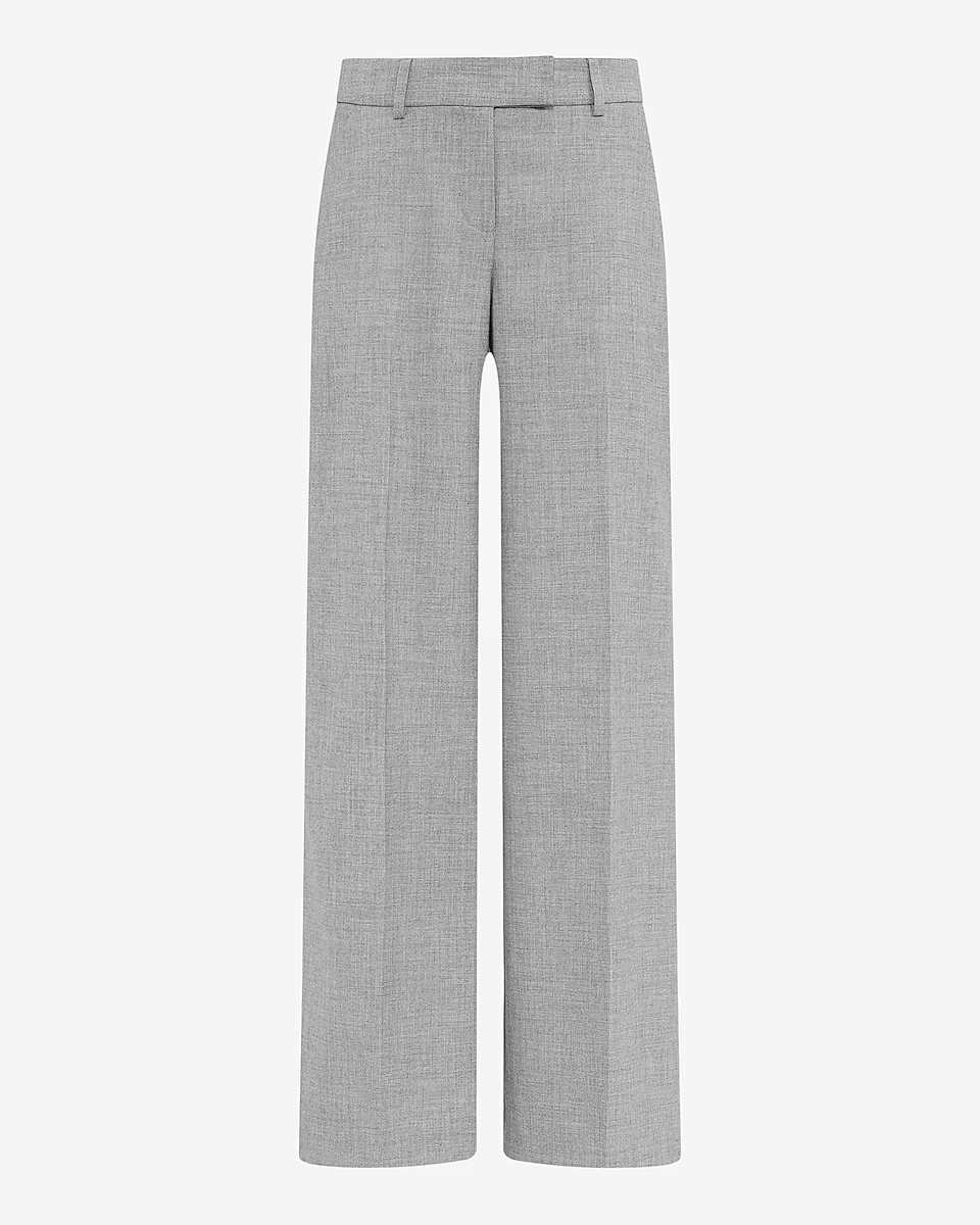 Express, Editor Textured Twill Mid Rise Wide Leg Pant