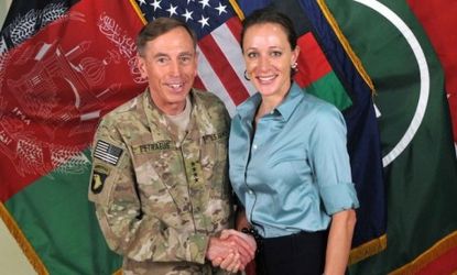 Petraeus and Broadwell photographed together in July 2011: The two reportedly began their affair shortly after Petraeus began heading the CIA in September 2011.