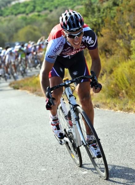 Philippe Gilbert (Silence-Lotto) on the attack at the Vuelta