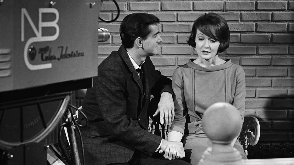DAYS OF OUR LIVES -- Episode 101 -- Pictured: (l-r) Dick Colla as Tony Merritt, Marie Cheatham as Marie Horton -- (Photo by: Gerald Smith/NBCU Photo Bank/NBCUniversal via Getty Images via Getty Images)