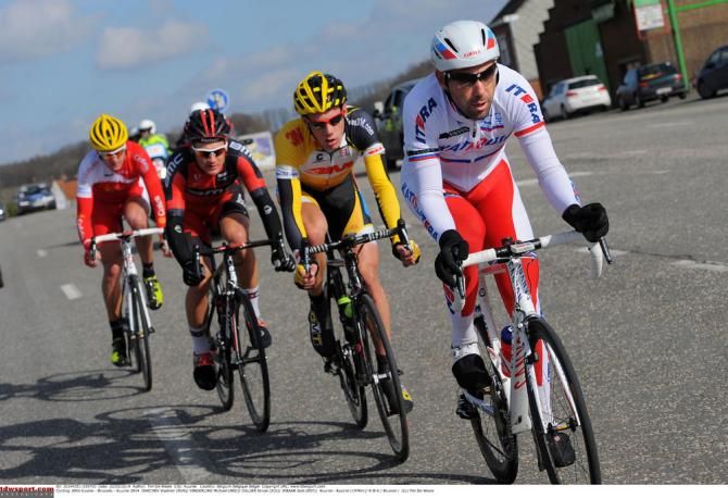 Vladimir Isaichev (Katusha), Silvan Dillier (BMC), Gert J&otilde;e&auml;&auml;r (Cofidis) and Micha&euml;l Vingerling (Team 3M).