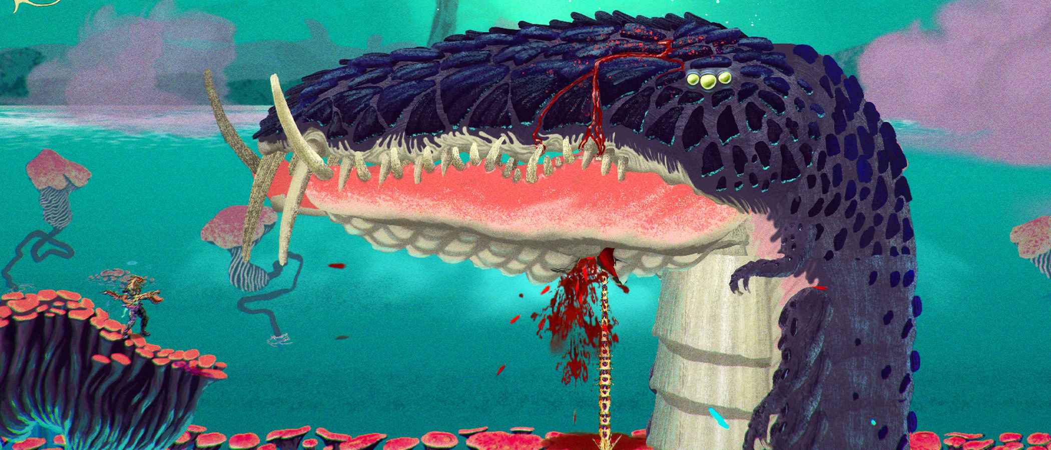 A giant dinosaur like creature