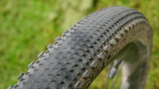 Michelin Power Gravel tire worn tread detail