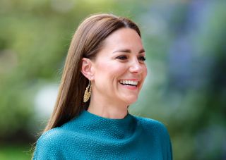 Catherine, Duchess of Cambridge arrives to present The Queen Elizabeth II Award for British Design at the Design Museum on May 4, 2022 in London, England. The Duchess of Cambridge will present The Queen Elizabeth II Award to an emerging British designer at the event hosted by the British Fashion Council. The award provides continued recognition of the cultural and trade role the British fashion and design industry plays.