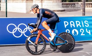 GB rider doing a recon of the Paris Olympics time trial route