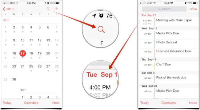How to access list view in the Calendars app on your iPhone or iPad ...