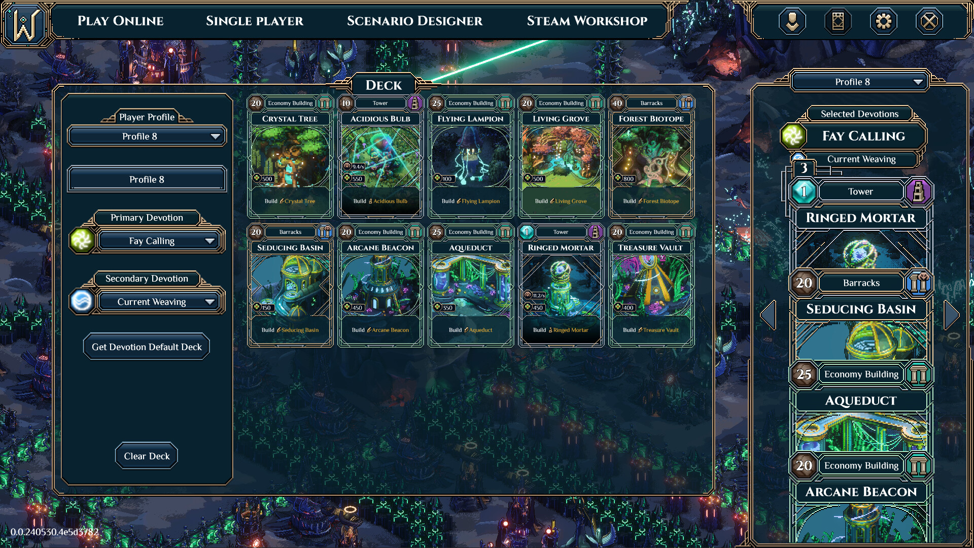 Warcana, deckbuilding RTS