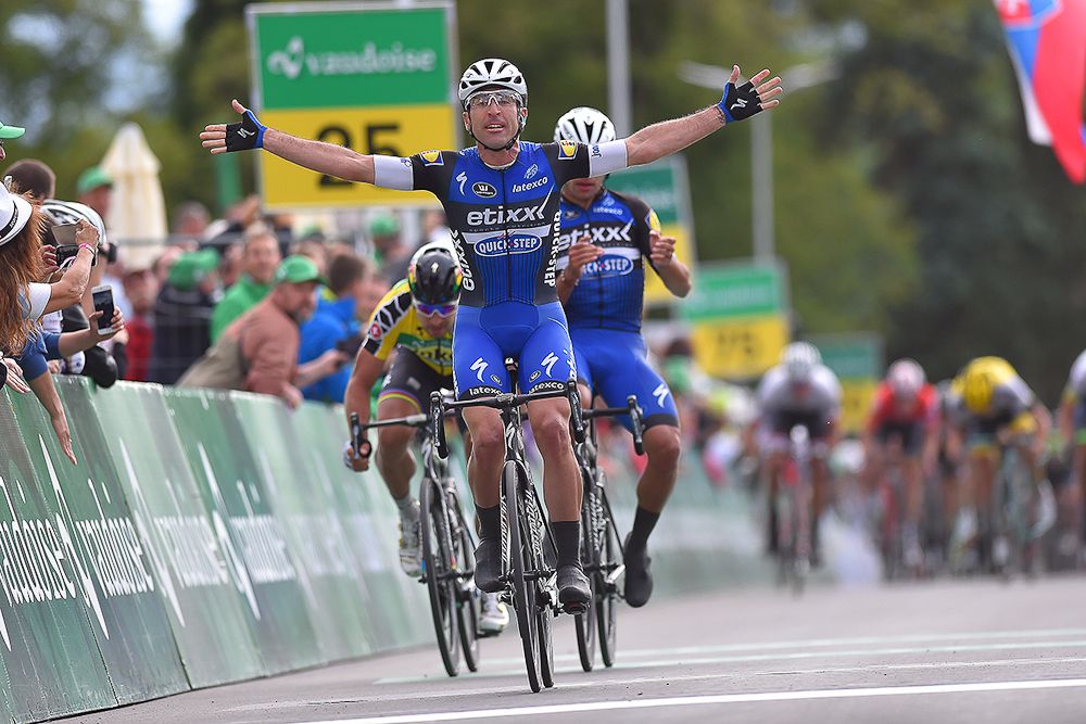 Etixx-QuickStep's Maximiliano Richeze and Fernando Gaviria finish first and second during stage 4 at Tour de Suisse