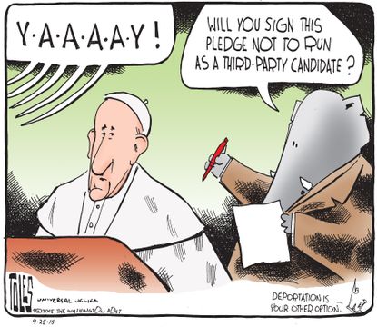 Editorial cartoon U.S. Pope Francis GOP