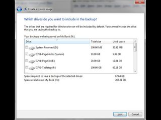 Windows 7&8: Making A System Image (backup specific drives)