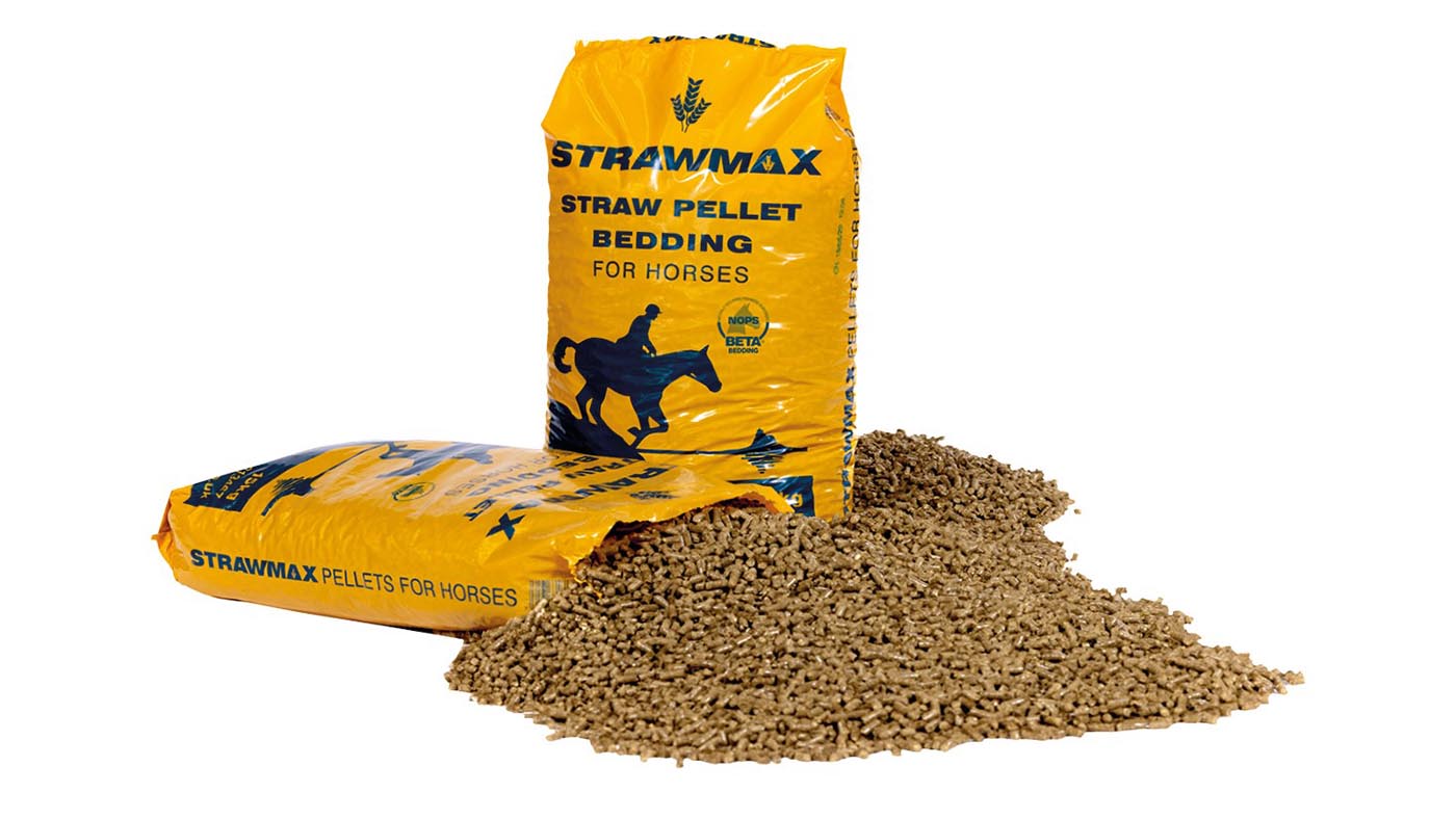 Strawmax straw pellets horse bedding