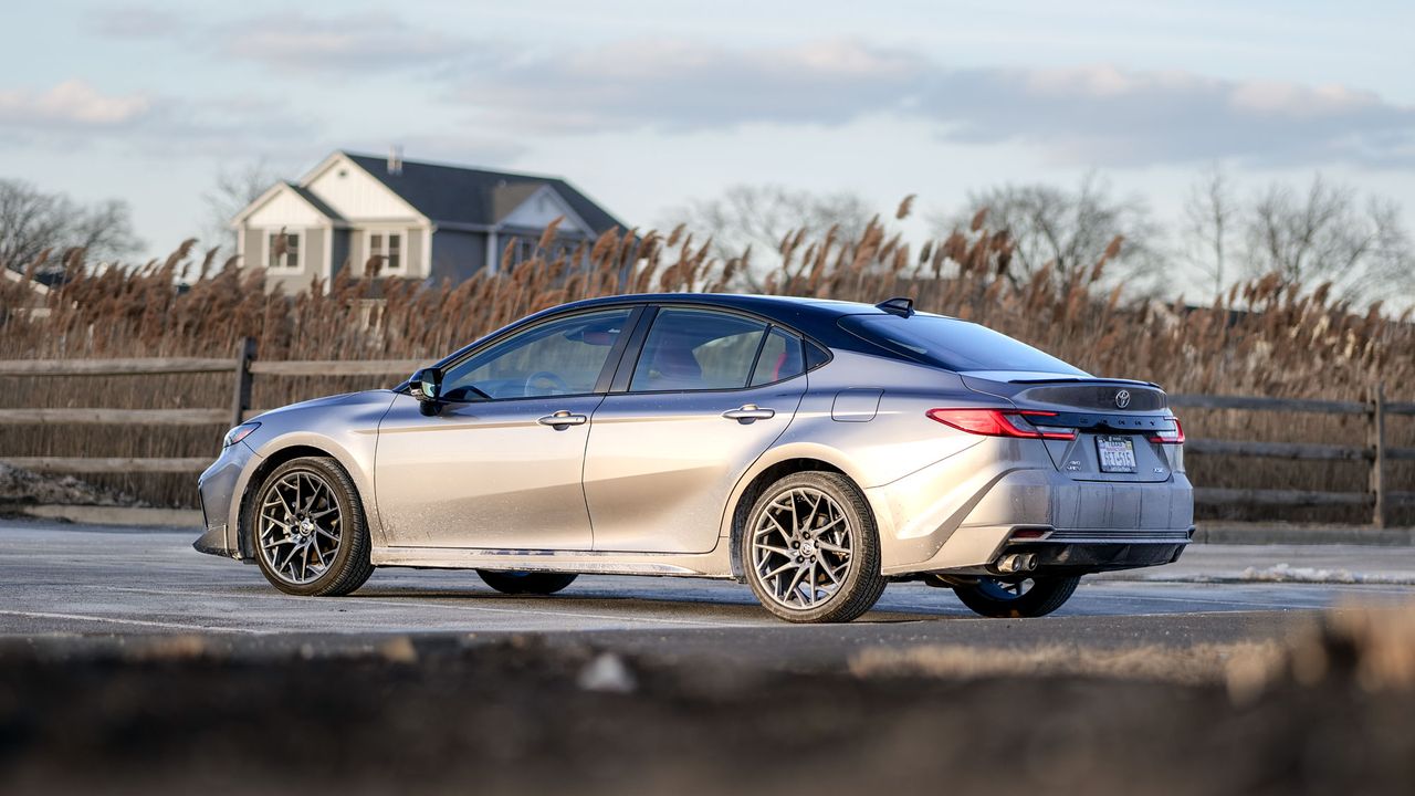 2025 Toyota Camry Hybrid XSE test drive review.