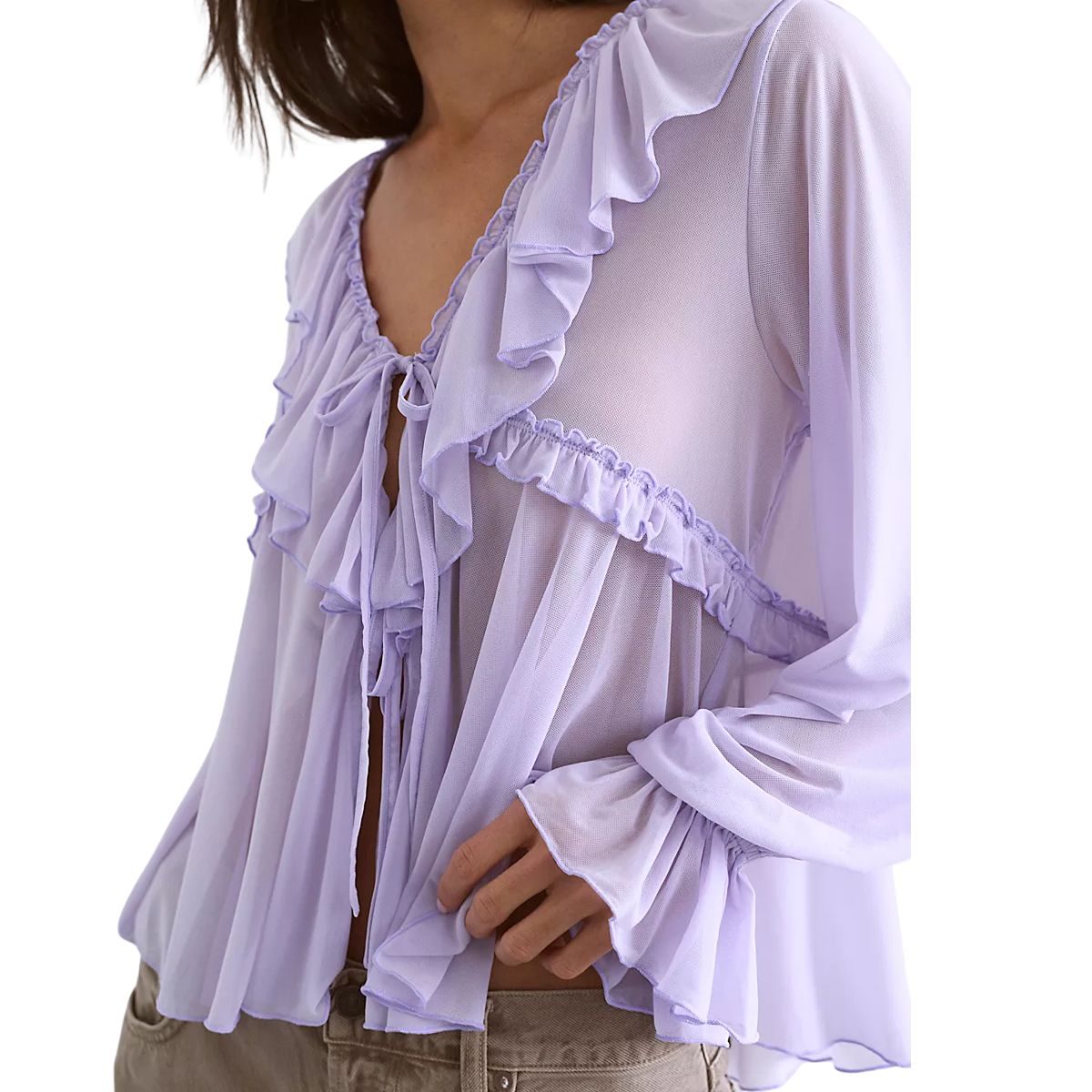 Free people fearless purple blouse