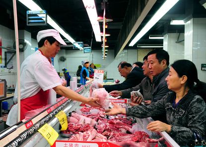 In 2017, U.S. farmers sent $1.1 billion in pork to China.