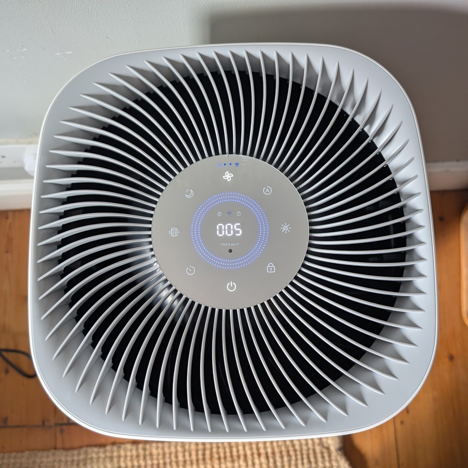 Levoit Core 600S Air Purifier in home testing