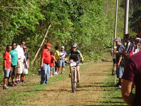 Mary McConneloug races to a win.