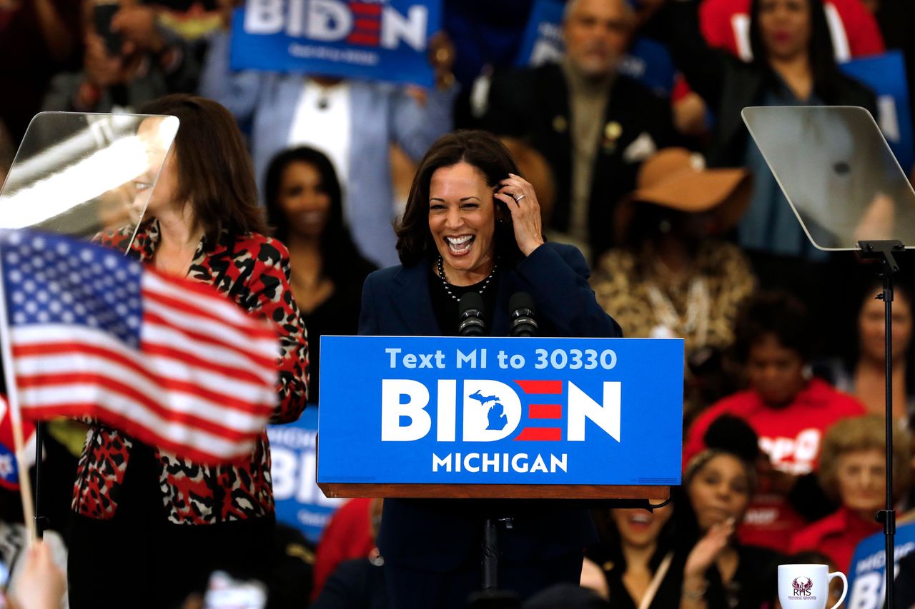 Joe Biden selects Kamala Harris as his VP.