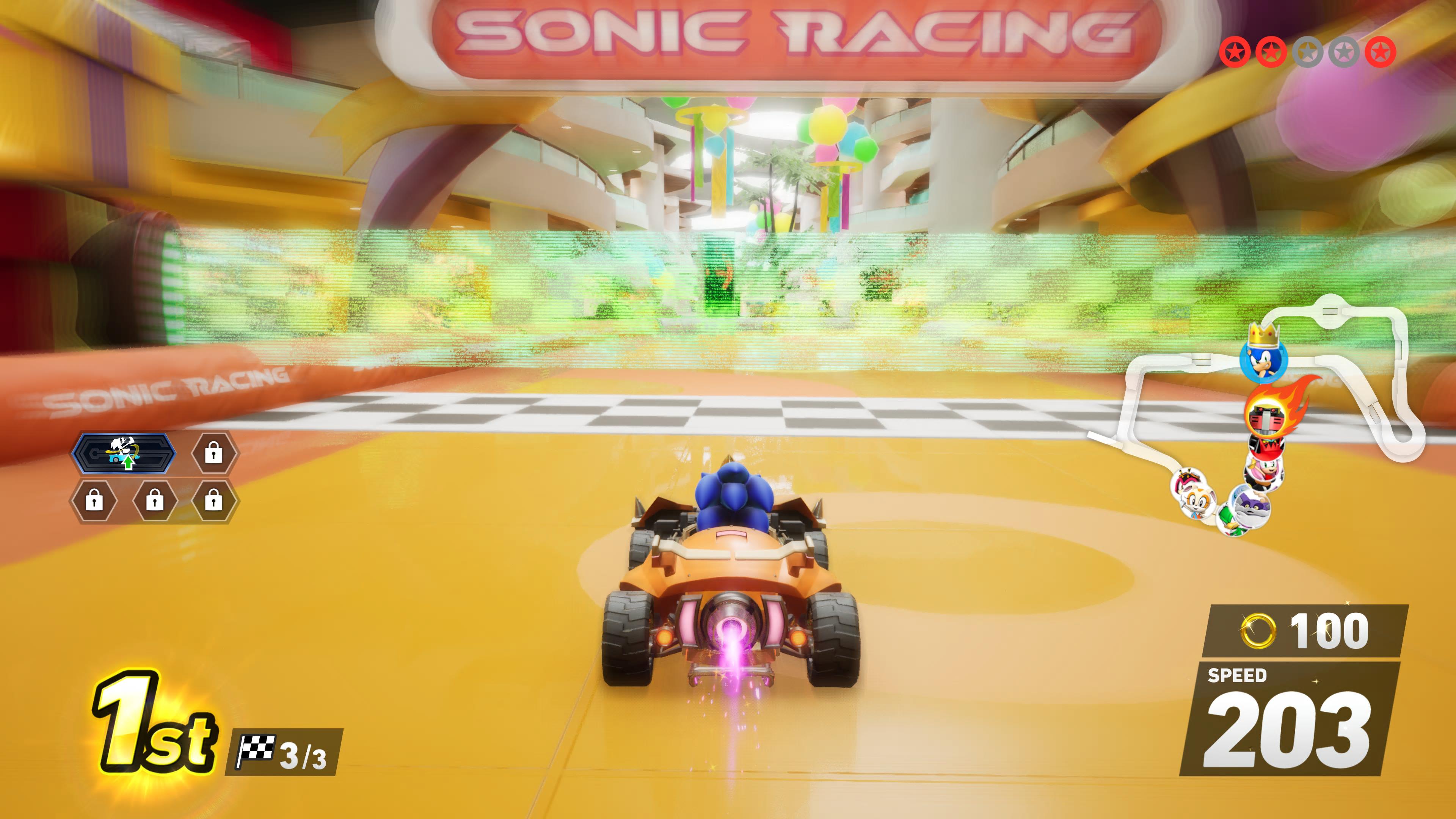A screenshot from Sonic Racing CrossWorlds